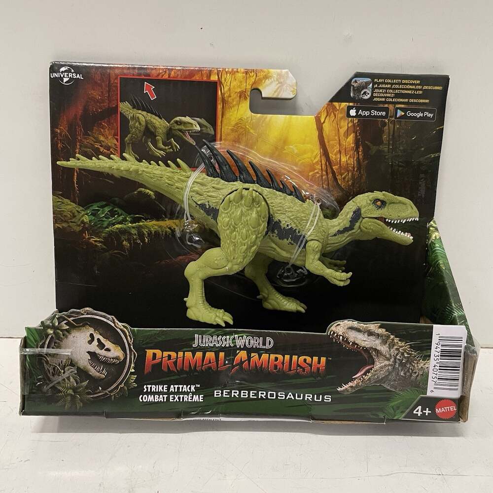 NEW Jurassic World Primal Ambush Berberosaurus Strike Attack Figure Mattel